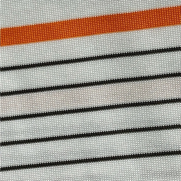 Nike Golf Men’s XXL Striped Polo Shirt White Orange Gray Dri-FIT Performance - Picture 10 of 10